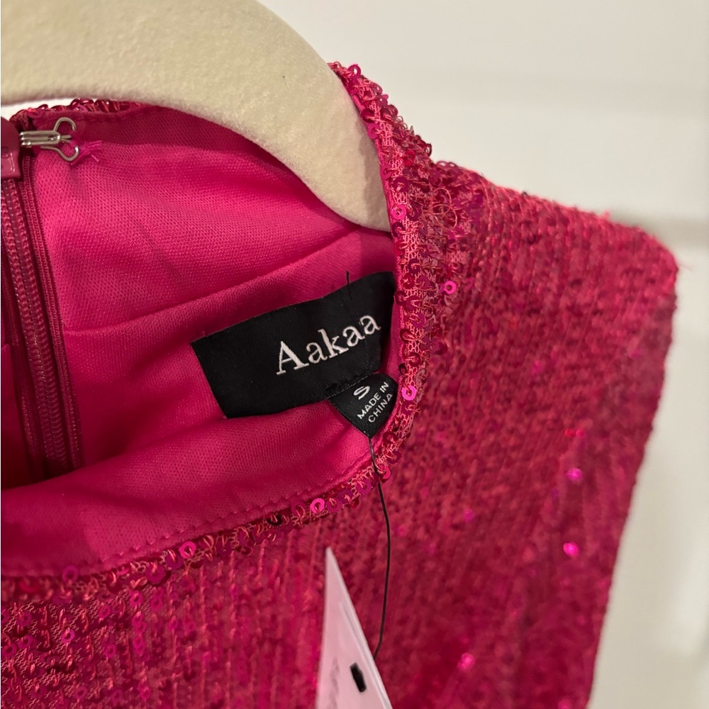 Aakaa Pink Sequin Mini Dress - Picture 4 of 4